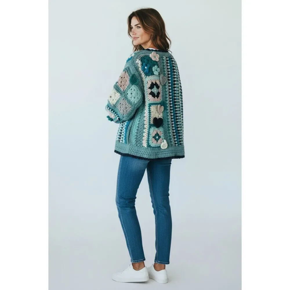 THE SECRET GARDEN Handmade Crochet Cardigan - Picture 4 of 8